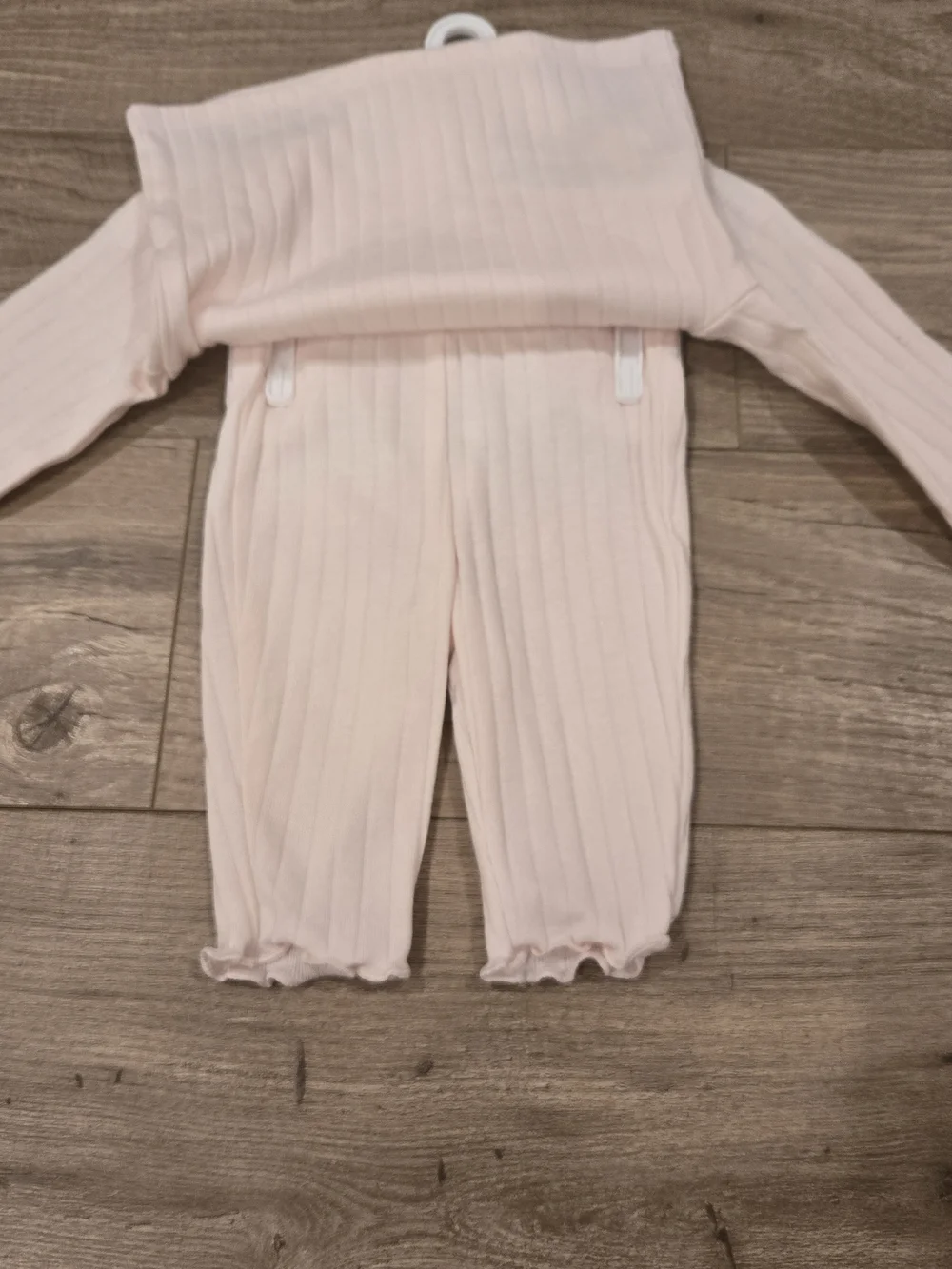 NWT Carter's Baby Pink Ribbed 2-Piece Bunny Pocket Outfit Set NB 2 sets TWIN SET